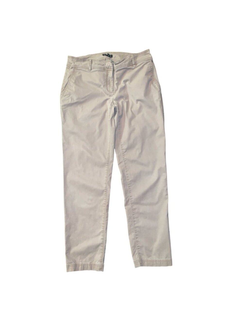 Eileen Fisher Women's Size 4 Tan Taupe Organic Cotton Ankle Pants Preppy Office